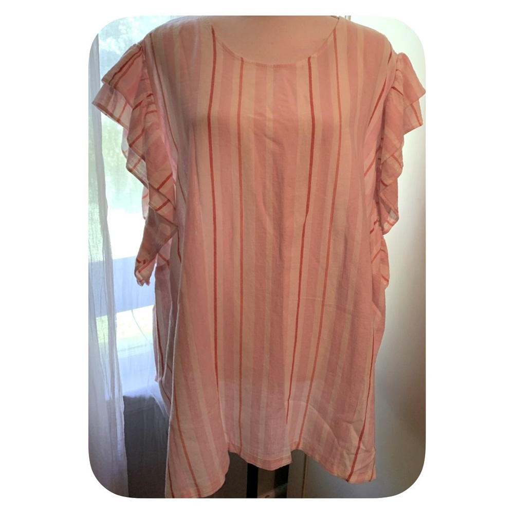 PLUS A New Day pink stripe top